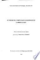 Le thème du corps dans les romans de Gabrielle Roy
