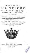 Le thresor des trois langues, espagnole, françoise et italienne