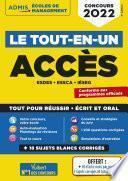 Le tout-en-un ACCES - 18 sujets blancs - Ecrits et oraux - Tutos offerts