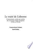 Le Traité de Lisbonne