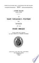 Le Traité théologico-politique de Spinoza et la pensée biblique