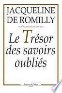 Le trésor des savoirs oubliés