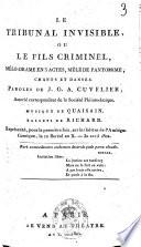 Le tribunal invisible ou Le fils criminel