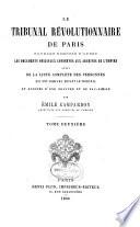 Le Tribunal révolutionnaire de Paris