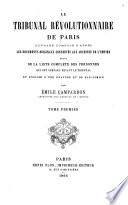 Le Tribunal révolutionnaire de Paris