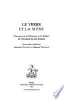 Le verbe et la scène