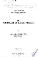 Le vocabulaire de Georges Brassens