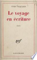 Le voyage en écriture