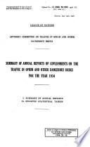 League of Nations Secretariat, Traffic in Opium and Other Dangerous Drug; Reports of Governments, 1934-37