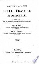 Leçons anglaises de littérature et de morale, sur le plan des leçons françaises et des leçons latines