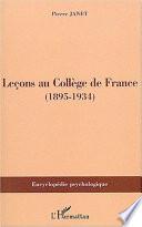 Leçons au Collège de France