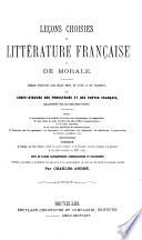 Leçons choisies de littérature française et de morale