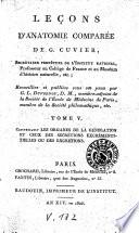 Leçons d'anatomie comparée de G. Cuvier