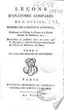 Leçons d'anatomie comparée