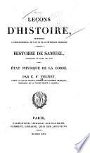 Leçons d'histoire