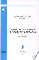 Leçons d'introduction à la théorie de la médiation
