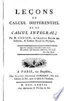 Leçons de calcul différentiel et de calcul intégral