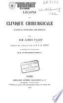 Leçons de clinique chirurgicale