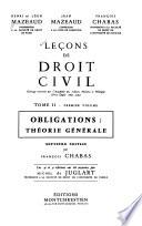 Leçons de droit civil