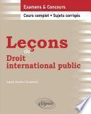 Leçons de Droit international public