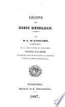 Leçons de droit musulman