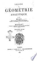 Lecons de geometrie analytique C. Briot, C. Bouquet