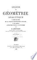 Leçons de géométrie analytique