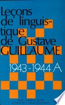 Leçons de linguistique de Gustave Guillaume 1946-1947 (série C)