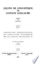Leçons de linguistique de Gustave Guillaume