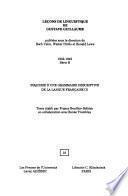 Leçons de linguistique de Gustave Guillaume