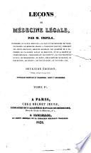 Leçons de médecine légale