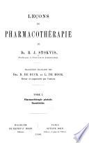 Leçons de pharmacothérapie: Pharmacothérapie générale. Parasiticides