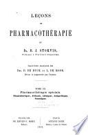 Leçons de pharmacothérapie: Pharmacothérapie spéciale. Hématokinétiques, altérants, adéniques, antipyrétiques, neurotiques