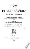 Lecons De Physique Generale