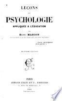 Leçons de psychologie appliquée a l'éducation