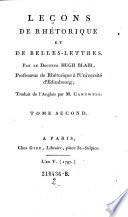 Lecons de rhetorique et de belles-lettres