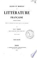 Leçons et modèles de littérature française, ancienne et moderne