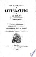 Leçons françaises de littérature et de morale: avec les préceptes du genre et des modèles d'exercice