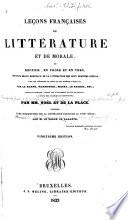 Lecons francaises de littérature et de morale