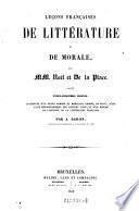 Leçons Françaises de litterature et de morale