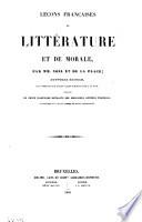 Leçons françaiśes de littérature et de morale, par mm. Noel et de la Place