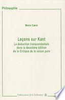 Leçons sur Kant