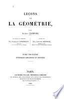 Leçons sur la géométrie: Intégrales abéliennes et connexes