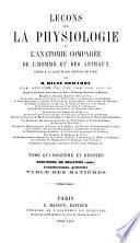 Leçons sur la physiologie et l'anatomie comparée de l'homme et des animaux