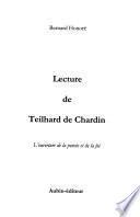 Lecture de Teilhard de Chardin