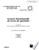 Lecture fonctionnelle de textes de spécialité