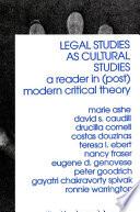Legal Studies as Cultural Studies