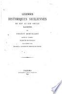 Légendes historiques siciliennes du XIIIe au XIXe siècle
