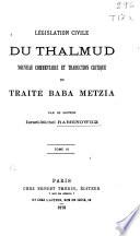 Législation civile du Thalmud: (1878. LII, 486 p.)
