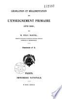 Législation et règlementation de l'enseignement primaire